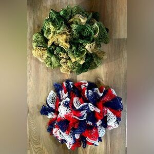 70” 2 Handcrafted Crochet Scarves